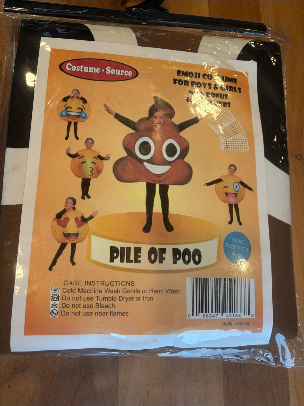 Kids "Pile of Poo" Emoji Costume - Brown